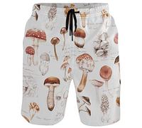 visesunny Sommer Herren Badehose Strandshorts Surfen Schwimmen Sport Badeanzüge, Vintage Pilz, Large