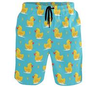 visesunny Stilvolle Herren-Badehose, schnelltrocknend, Strandbekleidung, Sport, Schwimm-Shorts, Urlaub, Party, Badeanzüge, Ente, XXL