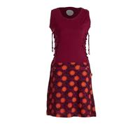 Vishes ärmelloses Damen-Kleid in Dunkelrot I Größe 2XL (44) I Handgefertigt aus 100% Baumwolle I Kleid mit Taschen I Ideal für Frühjahr & Sommer I Nachhaltige Alternative Bekleidung