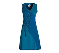 Vishes ärmelloses Damen-Kleid in türkis I Größe XL (42-44) I Handgefertigt aus 100% Baumwolle I Kleid mit Wickeloptik I Ideal für Frühjahr & Sommer I Nachhaltige Alternative Bekleidung