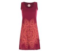 Vishes Ärmelloses Jersey Kleid Baumwolle Mandala Print Sommer - Alternative Mode dunkelrot 36