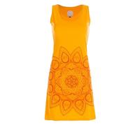 Vishes Ärmelloses Jersey Kleid Baumwolle Mandala Print Sommer - Alternative Mode gelb 36