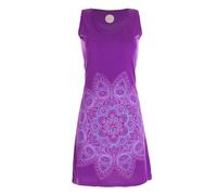 Vishes Ärmelloses Jersey Kleid Baumwolle Mandala Print Sommer - Alternative Mode violett 36