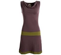 Vishes - Alternative Bekleidung - Ärmellose Tunika aus Biobaumwolle mit Wasserfallkragen braun 42