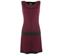 Vishes - Alternative Bekleidung - Ärmellose Tunika aus Biobaumwolle mit Wasserfallkragen dunkelrot 34-36