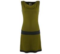 Vishes - Alternative Bekleidung - Ärmellose Tunika aus Biobaumwolle mit Wasserfallkragen Olive 34-36