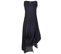 Vishes - Alternative Bekleidung - Ärmelloses lagenlook Kleid aus Baumwolle zum Hochbinden schwarz 36