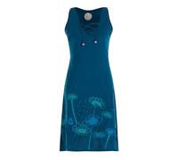 Vishes - Alternative Bekleidung - armloses Damen Longshirt-Kleid Mini-Kleid Tunika-Kleid T-Shirtkleid türkis 52