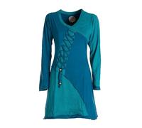 Vishes - Alternative Bekleidung - Asymmetrisches Langarm Damen Baumwoll-Keid Shirt-Kleid