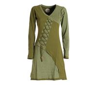 Vishes - Alternative Bekleidung - Asymmetrisches Langarm Damen Baumwoll-Keid Shirt-Kleid