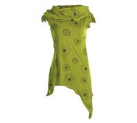 Vishes - Alternative Bekleidung - Bedruckte Tunika aus Baumwolle mit Kragenkapuze hellgrün 38 (M)