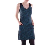 Vishes Alternative Bekleidung - Damen A-Linie Kleid Baumwolle geometrisch mit Taschen schwarz 34-36