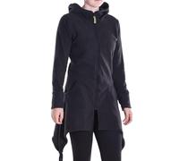 Vishes - Alternative Bekleidung - Damen Fleece Kapuzenjacke lang Elfen Zipfel-Jacke Übergangsjacke-n schwarz 46
