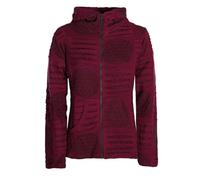 Vishes - Alternative Bekleidung - Damen-Jacke Blume des Lebens Sweatjacke Hippie-Jacke Kapuzen-Jacke dunkelrot 48-50