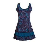Vishes - Alternative Bekleidung - Damen Lagen-Look Jersey-Tunika Sommerkleid Träger-Kleid schwarz 44