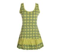 Vishes - Alternative Bekleidung - Damen Lagen-Look Träger-Kleid Jersey-Tunika Sommerkleid Hellgrün 38