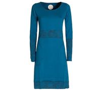 Vishes - Alternative Bekleidung - Damen Langarm Longshirt-Kleid Sweatkleid Shirt-Kleid Tunika-Kleid türkis 40