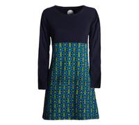 Vishes - Alternative Bekleidung - Damen Langarm Longshirt-Kleid Sweatkleid Tunika-Kleid Shirt-Kleid schwarz türkis 40-42