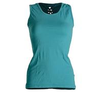 Vishes - Alternative Bekleidung - Dehnbares Sommer Shirt mit Cutwork auf dem Rücken türkis 38