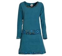 Vishes- Alternative Bekleidung - Extra warmes Winterkleid Damen Langarm Kleider Sweatkleid Fleece
