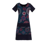 Vishes - Alternative Bekleidung - Kurzarm Damen Sommer-Kleid Mini-Kleid Tunika-Kleid T-Shirtkleid schwarz 38