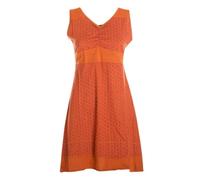 Vishes - Alternative Bekleidung - Kurzes Damen Kleid Blumentunika Hemdchen Hängerchen ärmellos orange 44-46