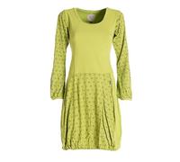 Vishes - Alternative Bekleidung - Langarm Damen-Keid Ballon-Kleid Shirt-Kleid kurz Loose fit hellgrün 40