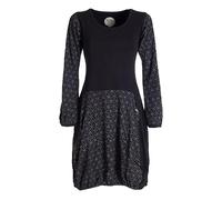 Vishes - Alternative Bekleidung - Langarm Damen-Keid Ballon-Kleid Shirt-Kleid kurz Loose fit schwarz 42