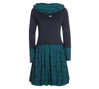 Vishes - Alternative Bekleidung - Langarm Damen Kleid Jerseykleid Strickkleid Ballonkleid - Kleid Damen Langarm Kleid Herbst schwarz 36
