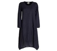 Vishes - Alternative Bekleidung - Luftiges Damen Sommerkleid Langarm Longshirt-Kleid Shirt-Kleid schwarz 44