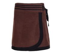 Vishes - Alternative Bekleidung - Thermorock Warmer Damen Winterrock kurz Wickelrock aus ECO-Fleece braun