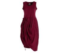 Vishes - Alternative Bekleidung - verstellbares Damen Kleid lang kurzes Sommerkleid Damen Kleider dunkelrot 42