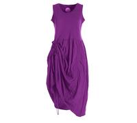 Vishes - Alternative Bekleidung - verstellbares Damen Kleid lang kurzes Sommerkleid Damen Kleider lila 36