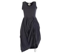 Vishes - Alternative Bekleidung - verstellbares Damen Kleid lang kurzes Sommerkleid Damen Kleider schwarz 44