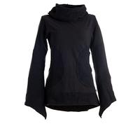 Vishes - Alternative Bekleidung - Warmer Damen Langarm Pullover aus Baumwolle Schalkragen gestrickt schwarz 36