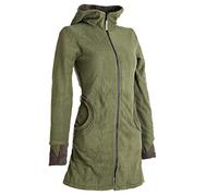 Vishes - Alternative Bekleidung - Warmer Elfen Kurzmantel mit Zipfelkapuze olivegrün 38