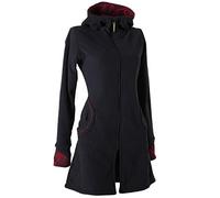 Vishes - Alternative Bekleidung - Warmer Elfen Kurzmantel mit Zipfelkapuze schwarz 36