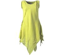 Vishes - Alternative Bekleidung - Zipfeliges Lagenlook Shirt Tunika aus handgewebter Baumwolle - im Used-Look hellgrün 38-40