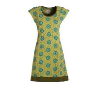 Vishes Damen Kurzarm Kleid in Hellgrün I Größe XL (42) I Handgefertigt aus 100% Baumwolle I Stylisches Sommerkleid für Freizeit & Alltag I Nachhaltige Alternative Bekleidung