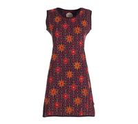 Vishes Damen Longshirt-Kleid mit Blümchen in Schwarz I Größe S (36) I Handgefertigt aus 100% Baumwolle I Stylisches Sommerkleid für Freizeit & Alltag I Nachhaltige Alternative Bekleidung