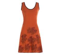 Vishes Damen Minikleid in Orange I Größe M (38) I Handgefertigt aus 100% Baumwolle I Stylisches Sommerkleid für Freizeit & Alltag I Nachhaltige Alternative Bekleidung