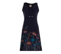 Vishes Damen Minikleid in Schwarz I Größe L (40) I Handgefertigt aus 100% Baumwolle I Stylisches Sommerkleid für Freizeit & Alltag I Nachhaltige Alternative Bekleidung