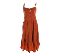 Vishes Damen Sommerkleid in Orange mit Spaghettiträgern I Größe 3XL (46) I 100% Baumwolle I Stylisches Sommerkleid für Freizeit & Alltag I Nachhaltige Alternative Bekleidung