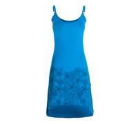 Vishes Damen Sommerkleid mit Spaghettiträgern in Blau I Größe L (40) I Handgefertigt aus 100% Baumwolle I Träger-Kleid I Ideal für Frühjahr & Sommer I Nachhaltige Alternative Bekleidung