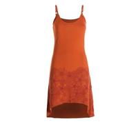 Vishes Damen Sommerkleid mit Spaghettiträgern in Orange I Größe L (40) I Handgefertigt aus 100% Baumwolle I Träger-Kleid I Ideal für Frühjahr & Sommer I Nachhaltige Alternative Bekleidung