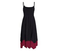 Vishes Damen Sommerkleid mit Spaghettiträgern in Schwarz I Größe S (36) I 100% Baumwolle I Träger-Kleid I Ideal für Frühjahr & Sommer I Nachhaltige Alternative Bekleidung