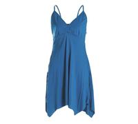 Vishes Damen Sommerkleid mit Spaghettiträgern in Türkis I Größe XS (34) I Handgefertigt aus 100% Baumwolle I Träger-Kleid I Ideal für Frühjahr & Sommer I Nachhaltige Alternative Bekleidung