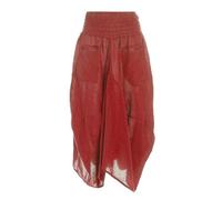 Vishes - Knöchel-Langer Luftiger Damen Sommer-Rock Einfarbig Sommerröcke orange 40-44