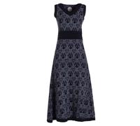 Vishes Langes Maxikleid Jersey Baumwolle Ornament Print Ärmellos - Alternative Mode