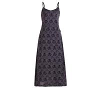 Vishes Langes Sommerkleid Baumwolle Ornament Print Spaghettiträger - Alternative Mode schwarz 38-40